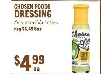 New Seasons Market Chosen Foods Dressing offer