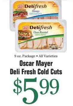 Morton Williams Oscar mayer deli fresh cold cuts offer