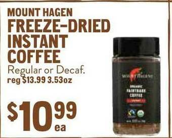 New Seasons Market Mount Hagen Freeze-dried Instant Coffee offer