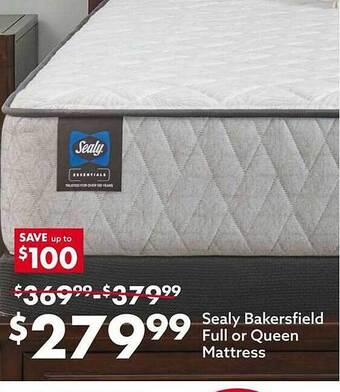 Big Lots Sealy bakersfield full or queen mattress offer