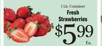 Morton Williams Fresh strawberries offer