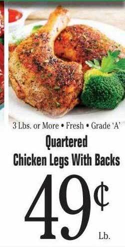 Morton Williams Quartered chicken legs with backs offer