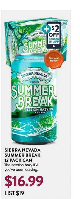 Plum Market Sierra Nevada Summer Break 12 Pack Can offer