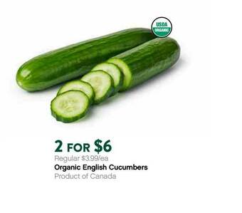 Plum Market Organic English Cucumbers offer