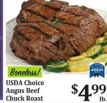 Rosauers USDA Choice Angus Beef Chuck Roast offer