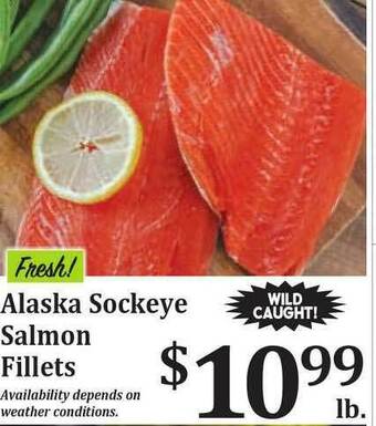 Rosauers Alaska Sockeye Salmon Fillets offer