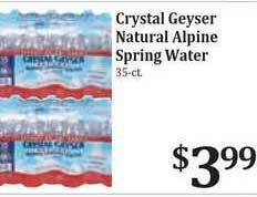 Rosauers Crystal Geyser Natural Alpine Spring Water offer