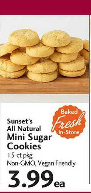 Sunset Foods Sunset's All Natural Mini Sugar Cookies offer