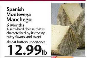Sunset Foods Spanish Montevega Manchego 6 Months offer
