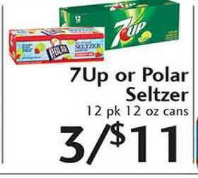 Sunset Foods 7Up Or Polar Seltzer offer