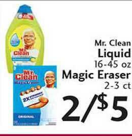 Sunset Foods Mr. Clean Liquid Or Magic Eraser offer