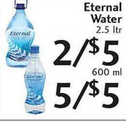 Sunset Foods Eternal Water offer