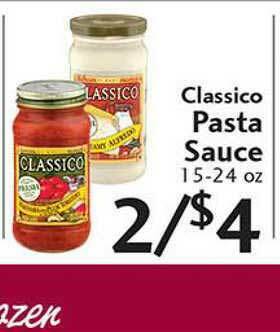 Sunset Foods Classico Pasta Sauce offer