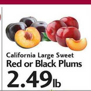 Sunset Foods California Large Sweet Red Or Black Plums offer