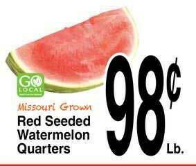 Super Saver Red Seeded Watermelon Quarters offer