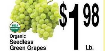 Super Saver Organic Seedless Green Grapes offer