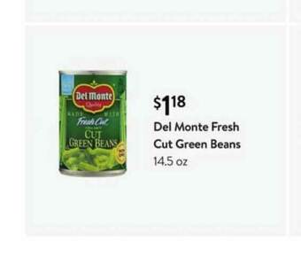 Walmart Del Monte Fresh Cut Green Beans offer
