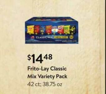 Walmart Frito-Lay Classic Mix Variety Pack offer