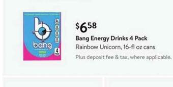 Walmart Ban Energy Drinks 4 Pack Rainbow Unicorn offer