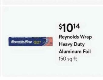 Walmart Reynolds Wrap Heavy Duty Aluminum Foil offer