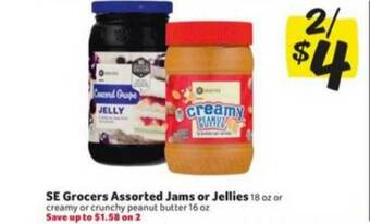 Winn Dixie Se Grocers Assorted Jams Or Jellies offer