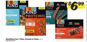 Winn Dixie Kind Bars Core, Thins, Protein Or Minis offer