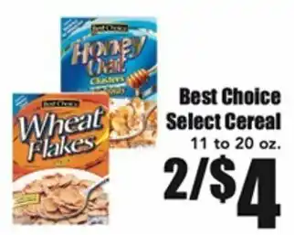 Warehouse Market Best Choice Select Cereal 11-20 oz offer