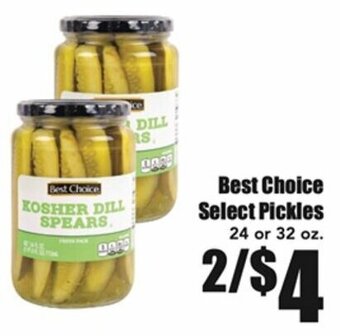 Warehouse Market Best Choice Select Pickles 24 or 32 oz offer