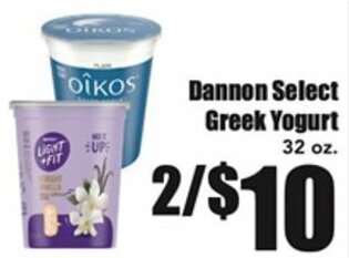 Warehouse Market Dannon Greek Yogurt 32 oz offer