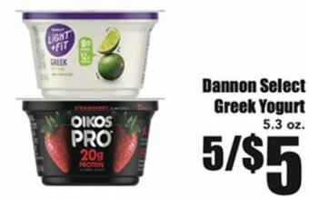 Dannon Greek Yogurt 5.3 oz