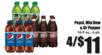 Warehouse Market Pepsi,Mtn Dew & Dr. Pepper 16.9 oz offer