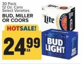 Food Lion Bud, Miller or Coors 12 oz offer