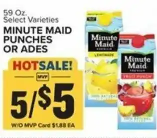 Food Lion Minute Maide Punches or Ades 59 oz offer