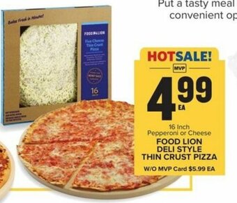 Food Lion Food Lion Deli Style Thin Crust Pizza offer
