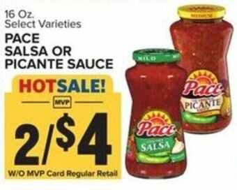 Food Lion Pace Salsa or Picante Sauce 16 oz offer