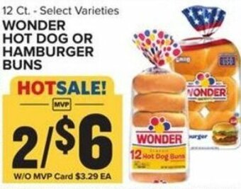 Food Lion Wonder Hot Dog or Hamburger Buns offer