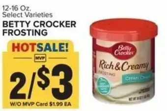 Food Lion Betty Crocker Frosting 12-16 oz offer