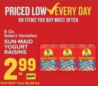 Food Lion Sun-Maid Yogurt Raisins 6 oz offer
