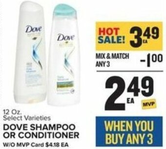 Food Lion Dove Shampoo Or Conditioner 12 oz offer