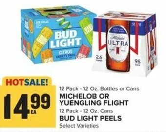 Food Lion Michelob or Yuengling Flight, Bud Light Peels offer
