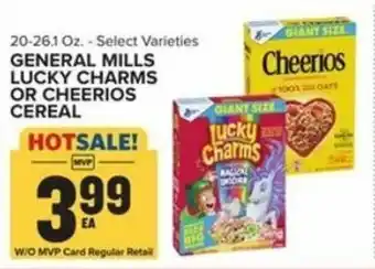 Food Lion General Mills Lucky Charms or Cheerios Cereal 20-26.1 oz offer