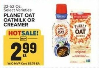 Food Lion Planet Oat Oatmilk or Creamer 32-52 oz offer