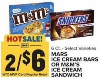 Food Lion Mars Ice Cream Bars or M&M's Ice Cream Sandwich offer