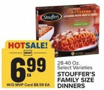 Food Lion Stouffer's Family Size Dinners 28-40 oz offer