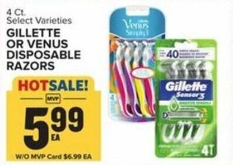 Food Lion Gillette or Venus Disposable Razors offer