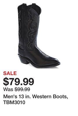 Tractor Supply Company Men's 13 in. western boots, tbm3010 offer