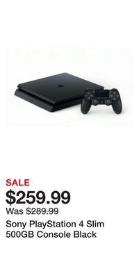 Game Stop Sony playstation 4 slim 500gb console black offer