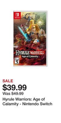 Game Stop Hyrule warriors: age of calamity - nintendo switch offer