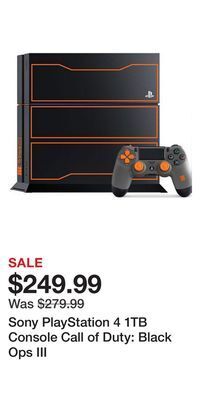 Game Stop Sony playstation 4 1tb console call of duty: black ops iii offer