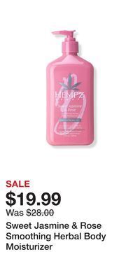 Ulta Beauty Sweet jasmine & rose smoothing herbal body moisturizer offer